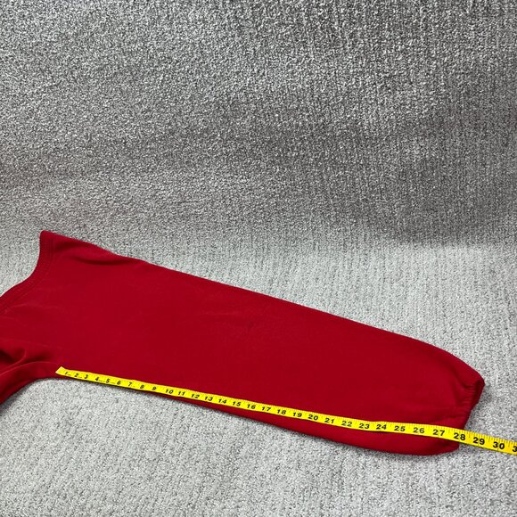 Vintage Jerzees Sweatpants XL Red Cinch Cuffs Drawstring Distressed Made In USA - Picture 15 of 16